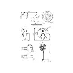ДУШ ЗА ВГРАЖДАНЕ BAG7P SET1-S_1