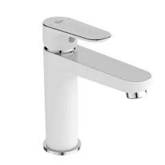 СМЕСИТЕЛ ЗА УМИВАЛНИК ТИРИА БЯЛ  ВС159НО, СТОЯЩ С ИЗПРАЗНИТЕЛ_0