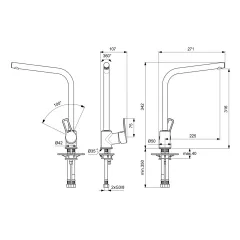 СТОЯЩ КУХНЕНСКИ СМЕСИТЕЛ SEVATOP BC404AA_1 СТОЯЩ КУХНЕНСКИ СМЕСИТЕЛ SEVATOP BC404AA_1