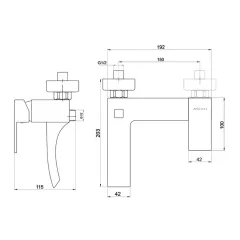 СМЕСИТЕЛ ЗА ВАНА И ДУШ NOBLES EDGE 36020 800003593_1