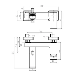 СМЕСИТЕЛ ЗА ВАНА И ДУШ NOBLESS SHARP 37020/1.0_1