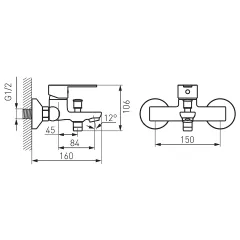 СМЕСИТЕЛ ЗА ВАНА И ДУШ SAVIO BSV1 800003528_1 СМЕСИТЕЛ ЗА ВАНА И ДУШ SAVIO BSV1 800003528_1