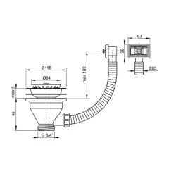 СИФОН - ALCAPLAST, A38_1