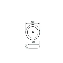 УМИВАЛНИК ПОРЦЕЛАН СИВ 010_1