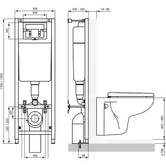 3В1 КОМПЛЕКТ СТРУКТУРА+ТОАЛЕТНА ЧИНИЯ+СЕДАЛКА. 3710+904301+302901 3710АА_1