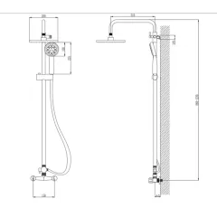 ТЕЛЕСКОПИЧНО ТРЪБНО ОКАЧВАНЕ  РОСА 8889_3 ТЕЛЕСКОПИЧНО ТРЪБНО ОКАЧВАНЕ  РОСА 8889_3
