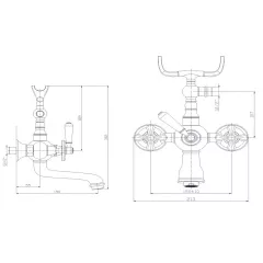 СМЕСИТЕЛ ЗА ВАНА И ДУШ САХАРА 606086_2
