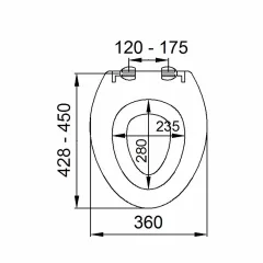 КАПАК СЕДАЛО - САНИТАПЛАСТ, 5122 С НАМАЛИТЕЛ / 3522010_1