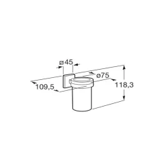 ЧАША ЗА ЧЕТКИ ЗА ЗЪБИ ROCA - CUBICA, A816821001_1