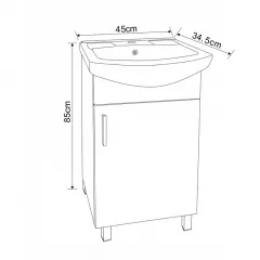 ДОЛЕН ШКАФ ЗА БАНЯ ICP 4535 NEW_1