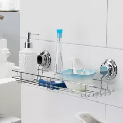 ДЪЛГА ЕТАЖЕРКА НА ВАКУУМ BESTLOCK BAT ХРОМ 4689_1