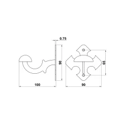 ЗАКАЧАЛКА 90x90x100 ЧЕРНО МАТ 6427_1