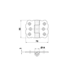 ПАНТА МОДЕЛ 9000 55x70x3 MM_1