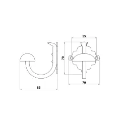 ЗАКАЧАЛКА МОДЕЛ 103 70x70x85 ЧЕРЕН МАТ 6493_1