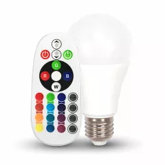 LED КРУШКА 6W А60 Е27 RGB С ДИСТАНЦ.4000К 7325  2022_0