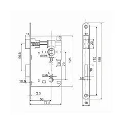 БРАВА 3970 B WS ХРОМ 50*70ММ 0201140_1