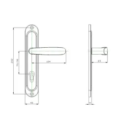 ДРЪЖКА С ТОПКА - СИЛИСТРА, 70ММ - МЕСИНГ_1