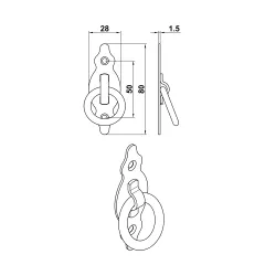 ДРЪЖКА МОДЕЛ 1001 ЧЕРЕН МАТ 80ММ_1