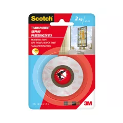 ДВОЙНОЗАЛЕПВАЩА ЛЕНТА ВЪТРЕШНА 1,5М/19ММ 3M SCOTCH_0