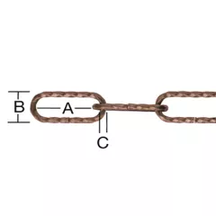 СИНДЖИР ДЕКОРАТИВЕН МЕД 3,8ММ ОПЪН 110КГ НАТИСК 22КГ 100782_0
