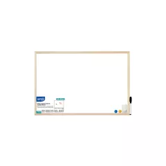 БЯЛА ДЪСКА С ДЪРВЕНА РАМКА 60*90СМ+МАГНИТ 73033_0