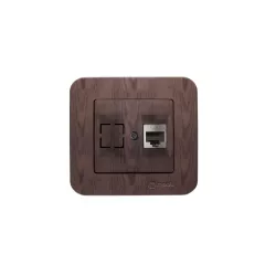 РОЗЕТКА CAT5 ОРЕХ MAKEL LILLIUM NATURAL 56035_0