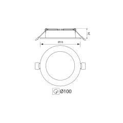 LED ЛУНА ЗА ВГРАЖДАНЕ MONI LED 8W_1