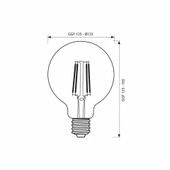 LED ФИЛАМЕНТ ЛАМПА 230V GFV125 6W E27 2700K 3962_1