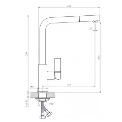 КУХНЕНСКИ СМЕСИТЕЛ  KITCHEN LINE INTER CERAMIC 718650 ПЯСЪК_1