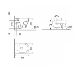 СТЕННА ТОАЛЕТНА ЧИНИЯ ВАЯНА INTER CERAMIC ICC 4937BEIGE БЕЖОВ МАТ_1