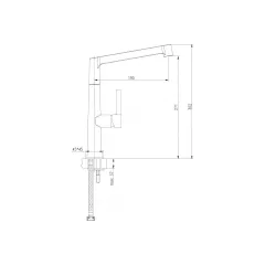 СМЕСИТЕЛ КУХНЕНСКИ KITCHEN LINE INTER CERAMIC ICF 7164045_1