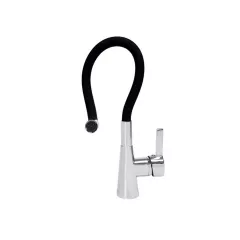 КУХНЕНСКИ СМЕСИТЕЛ С ГЪВКАВА ЛЕБЕДКА FALA ЧЕРЕН_4