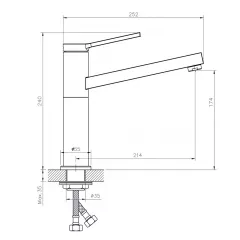 КУХНЕНСКИ СМЕСИТЕЛ LUX KITCHEN LINE ICF 7179187_2