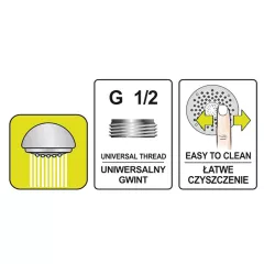 ДУШ СЛУШАЛКА FALA С ТРИ ФУНКЦИИ ALRINLET ХРОМ 75633_2