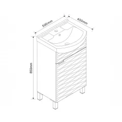 ДОЛЕН ШКАФ ЗА БАНЯ ICP 5091 NEW_1