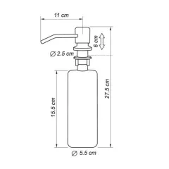 ДОЗАТОР ЗА ТЕЧЕН САПУН ЗА ВГРАЖДАНЕ FALA ИНОКС 69396_2