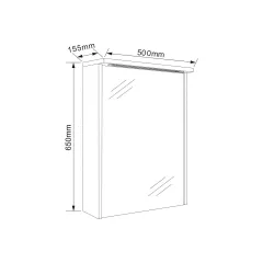 ГОРЕН ШКАФ ЗА  БАНЯ ОГЛЕДАЛЕН ICMC 5018-70_2