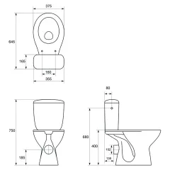 МОНОБЛОК PRESIDENT КОМПЛЕКТ С WC ДЪСКА ЛИЛИЯ CERSANIT 1786/ 800005409_1