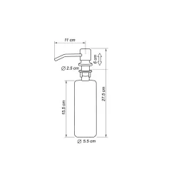ДОЗАТОР ЗА ТЕЧЕН САПУН ЗА ВГРАЖДАНЕ FALA ЧЕРЕН_2