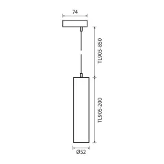 ПОЛИЛЕЙ РЕЛСОВ МОНТАЖ 200ММ ЧЕРЕН GU10 230V TL905BK LUX VIVALUX_1