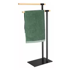 МЕТАЛНА СТОЙКА ЗА ХАВЛИИ ЧЕРЕН МАТ_1