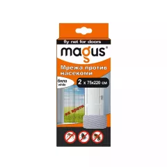 МРЕЖА ЗА НАСЕКОМИ 2*75*220 ЗА ВРАТИ БЯЛА  MAGUS_0