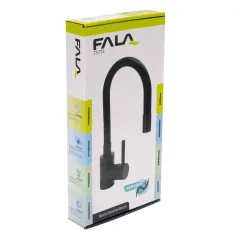 КУХНЕНСКИ СМЕСИТЕЛ С ГЪВКАВ ЧУЧУР - FALA BLACK, ЧЕРЕН_4