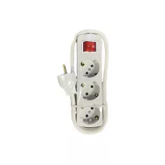 РАЗКЛОНИТЕЛ ТРИ ГНЕЗДА PVC 1.5М С КЛЮЧ БЯЛ 2400571681_0