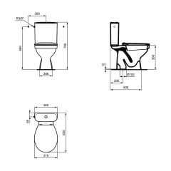 МОНОБЛОК VIDIMA ULYSSE S W835801 ДОЛНО ОТТИЧАНЕ_1