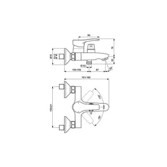 СМЕСИТЕЛ ЗА ВАНА И ДУШ SEVAS_1