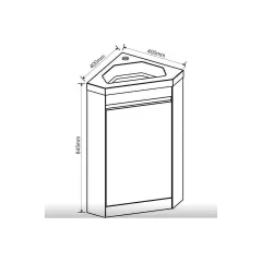 ДОЛЕН ЪГЛОВ ШКАФ  ЗА БАНЯ  СИДНИ 39,7*39,7*80 4040 NEW_1