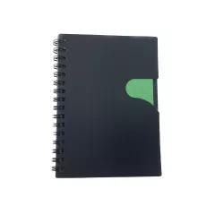 БЕЛЕЖНИК А6 50Л СПИРАЛА PVC ЧЕРНО И02-17340_0