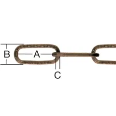ВЕРИГА  ДЕКОРАТИВНА КОВАНА МЕД 3ММ  3444243_0