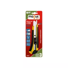 МАКЕТЕН НОЖ 18ММ. ABS ДРЪЖКА С ДВА РЕЗ. НОЖЧЕТА -2018_0